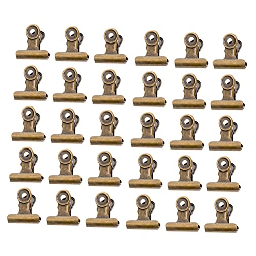 Ciieeo 40 Stück Binder-Clips Metall Runde Schwanzklemmen Fester Papierhalter Bronze Für Büro Schule Zuhause von Ciieeo