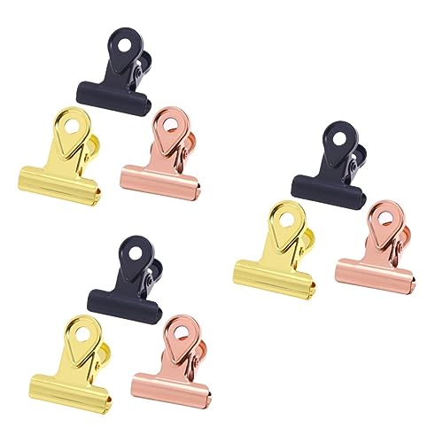 Ciieeo 45 STK Foldback-Clips Farbige Bulldoggenklammern Papierrechnungsklammer Binder-scharnier-Clip Bildclip Basteln Datei Dokumentclip Bulldogge Clips Spanbeutel-Clips Metall Chip Büro von Ciieeo