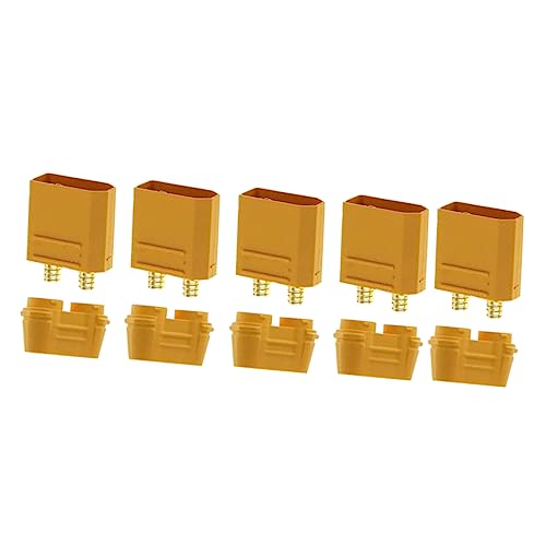 Ciieeo 5 Sätze Xt Connector Führen Ladung Männlich Powerbank Für Schrumpfverbinder Stecker Mehrere Isoliert Xt90h- Xt90h-adapter Xt90h-batterieanschluss Gelb von Ciieeo