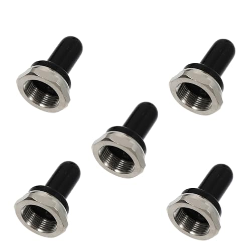 Ciieeo 5 Stück wasserdichte Kappe Schalter Deckel umschalten gummistiefel Black Ciieeo 5 Stück wasserdichte Kappe Schalter Deckel umschalten gummistiefel Black von Ciieeo