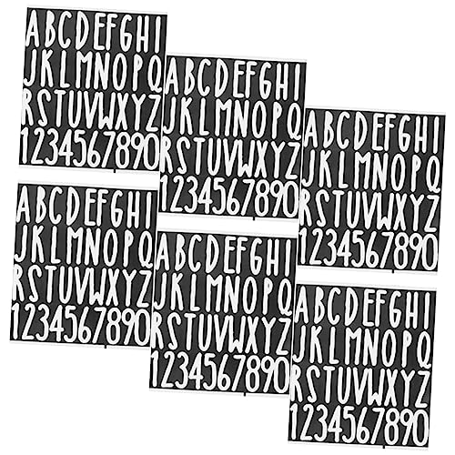 Ciieeo 6 Blätter Mailbox-Aufkleber Briefkastenaufkleber Aufkleber Für Geschäftsbriefe Buchstaben Aufkleben Buchstaben-Alphabet-Aufkleber Nummernaufkleber Hausnummer Entfernbar Weiß PVC von Ciieeo