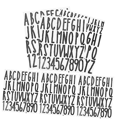 Ciieeo 6 Blätter Mailbox-Aufkleber Briefkastenbriefe Für Draußen Buchstaben Aufkleben Türschild-buchstabenaufkleber Buchstaben Aufkleber Alphabet-Aufkleber PVC Entfernbar Hausnummer von Ciieeo
