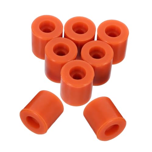 Ciieeo 8 Stück Druckersäulen Silikon Abstandshalter Silikonhalterungen Bettnivellierungswerkzeuge Bettabstandshalter Silikon Nivellierungssäule Druckerteile Zubehör Orange von Ciieeo