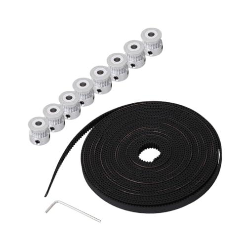 Ciieeo 8Pc 16 Gt2 Pully Rad Zahnriemen Gt2 Gürtel Zahnriemenscheibe von Ciieeo