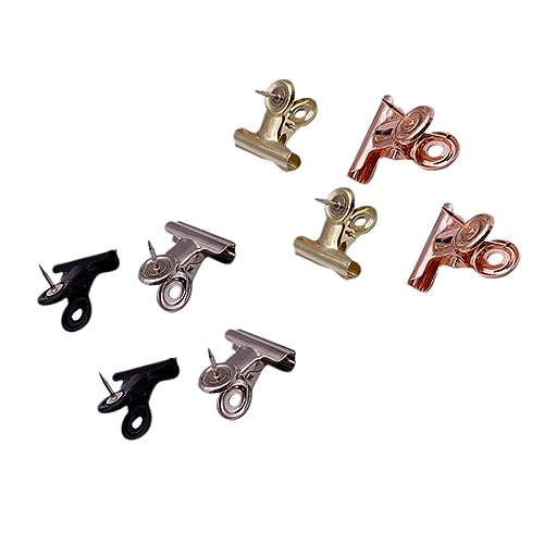 Ciieeo 8st Preisschild-Clips Pinnwand-Clips Clips Klemmen Aktenklammern Scharnierclips Aus Metall Metallbinder Heftklammern Clips Reißnägel Reißnägel Handwerk Büroklammer Nicht Porös von Ciieeo