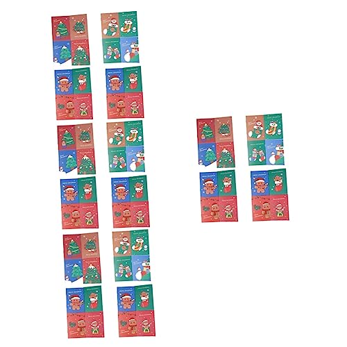 Ciieeo 96 STK Weihnachts-notizblock Kleines Notizbuch Einfaches Notizbuch Notizblöcke Weihnachten Tragbarer Mini-notizblock Cartoon-notizblock Papier Karikatur Student Weiche Nudeln von Ciieeo