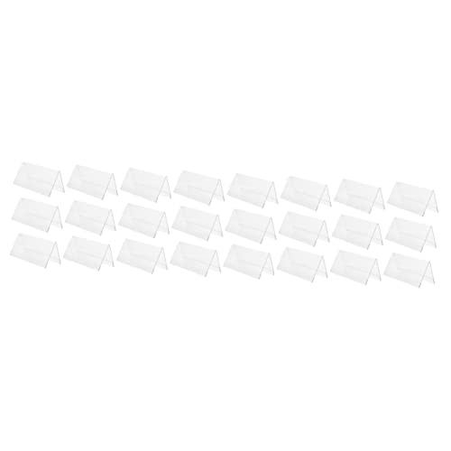 Ciieeo Leere Flagge 24 Stück Konferenzbrett Digitale Visitenkarte Blanko Visitenkarten Hochzeitsschild Ständer Acrylschild Mit Ständer Willkommensschildständer Transparenter Sitzständer von Ciieeo