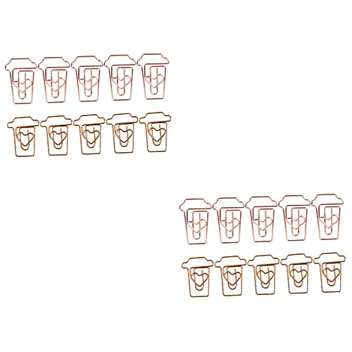 Ciieeo Niedlich 48 Stück 2 Kaffeetasse Büroklammer Lesezeichen Aus Metall Kaffeebecher Büroklammern Fürs Büro Büroklammern Für Kaffeetassen Lesezeichen-Clips Roségold Legierung Mini Ciieeo Niedlich 48 Stück 2 Kaffeetasse Büroklammer Lesezeichen Aus Metall Kaffeebecher Büroklammern Fürs Büro Büroklammern Für Kaffeetassen Lesezeichen-Clips Roségold Legierung Mini von Ciieeo