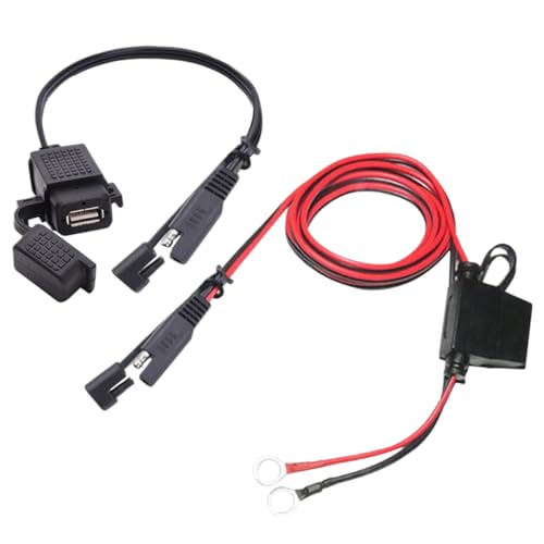 Ciieeo SAE zu USB Smartphone Ladegerät Schnelles Aufladen Kompatibel für Tablets GPS und USB Geräte und Langlebig Schwarz von Ciieeo