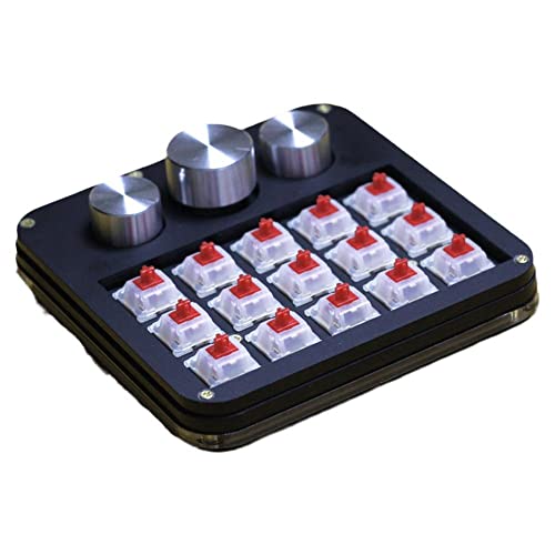 Cikiki Makro-Tastaturknauf, 15 Tasten + 3 Knöpfe, mechanische Tastatur, Hot-Swap-Designer-Hand, Da Vinci Kepad Macropad No/Photoshop von Cikiki