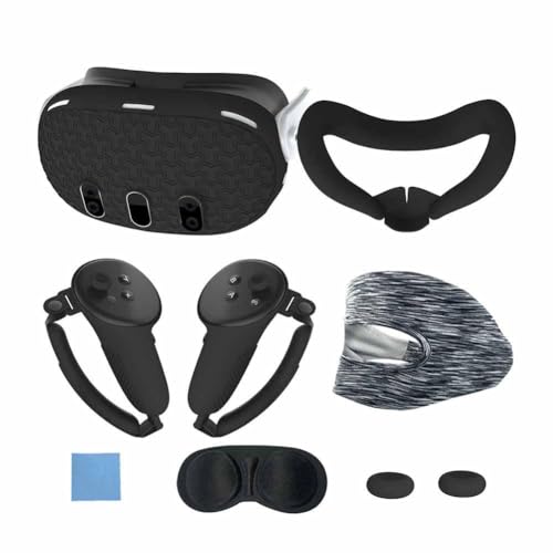 Silikon Schutzhülle Set Für Meta 3 VR Headset 7-teilig/satz VR Staubdichte Linse für quest 3 Abdeckung kratzschutz von Cikiki