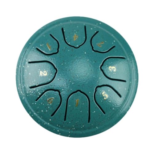 Steel Tongue Drum, Horse 4.5 Inch 8 Tones Tank Drum Note C Percussion Drum With Stickers Kit F4D2 Tongue Key Mallets Steel Drum von Cikiki
