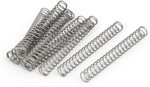 Cilky 20 Stück 0,6 mm x 6 mm x 50 mm 304 Federn, Edelstahl-Druckfedern, silberfarbene Druckfedern, Ton, 20 Stück (0,024 x 0,24 x 2 Zoll) Small Springs Compression von Cilky