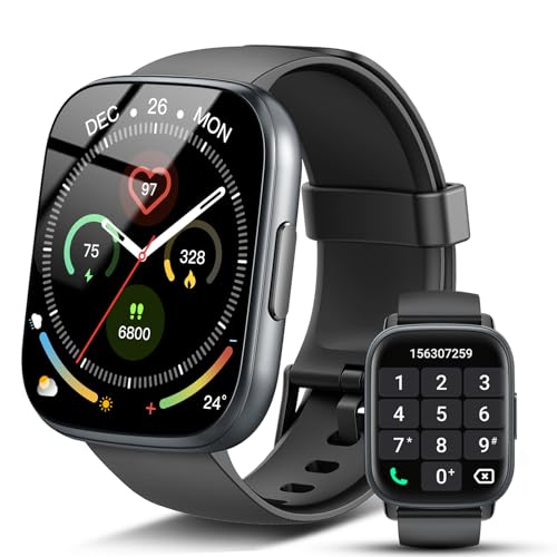 Smartwatch Herren Damen, 1,95"HD Touch Fitnessuhr mit Telefonfunktion, 110+Sportmodi Smart Watch Fitness Tracker mit Pulsmesser Schlafmonitor Schrittzähler, IP68 Wasserdicht Sportuhr für iOS Android von Cillso