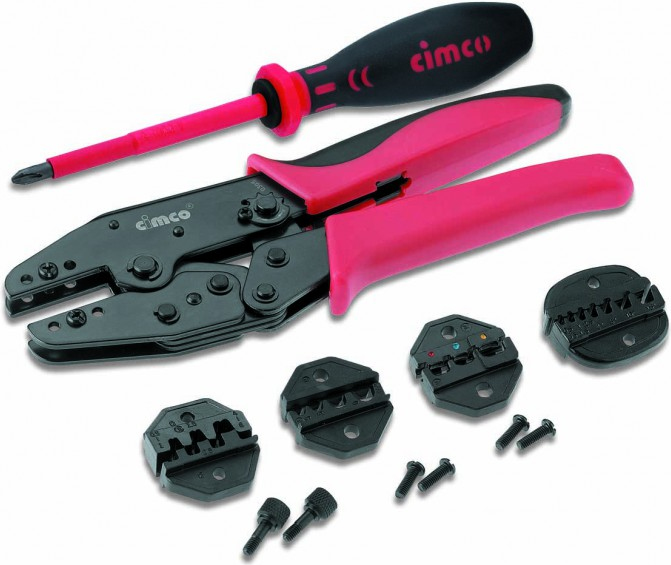 Cimco 102000 Kabel-Crimper Werkzeugsatz Schwarz - Rot (102000) von Cimco