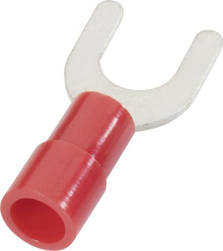 Cimco 180126 Gabelkabelschuh 0.50mm² 1mm² Loch-Ø=5.3mm Teilisoliert Rot von Cimco