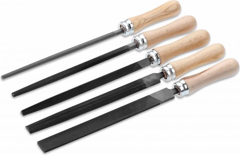 Cimco 206806 - Datensatz - Flache Datei - Halbrundfeile - Abfalleimer - Quadratische Datei - Dreieckige Datei - Holz - Holz - 20 cm (206806) von Cimco