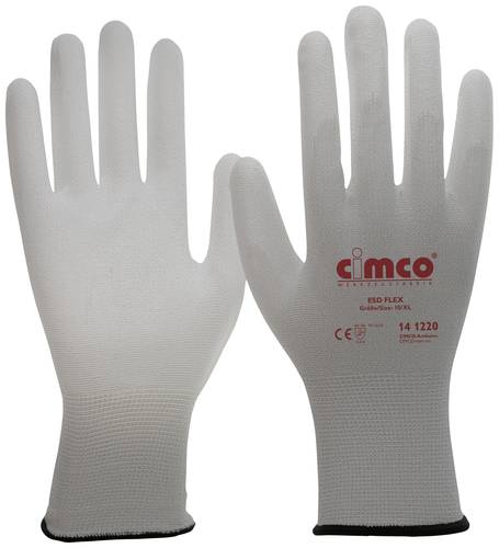 Cimco ESD Flex grau 141219 Nylon Antistatikhandschuh Größe (Handschuhe): 9, L 1 Paar von Cimco