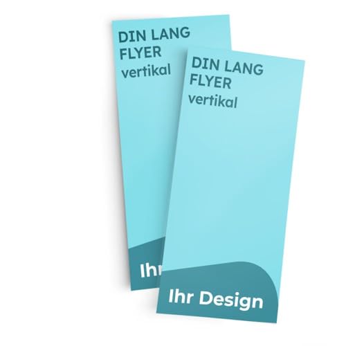 Cimpress Flyer selbst gestalten Individuell gestalteter Flyer im DL A5 oder A6-Format – Personalisiertes Design Eigenes Design hochladen für Unternehmen oder Event (DL Vertikal, 100 Stück) von Cimpress
