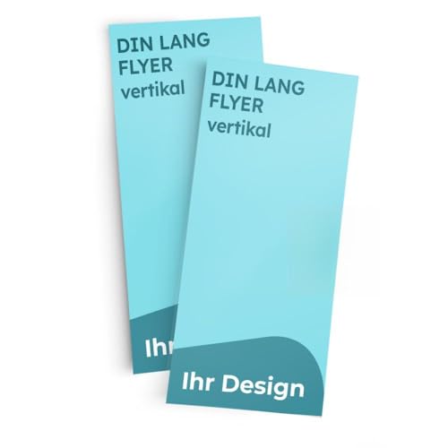 Cimpress Flyer selbst gestalten Individuell gestalteter Flyer im DL A5 oder A6-Format – Personalisiertes Design Eigenes Design hochladen für Unternehmen oder Event (DL Vertikal, 500 Stück) von Cimpress