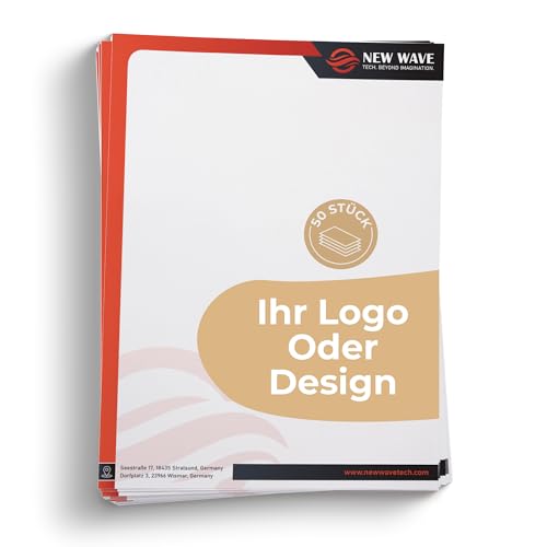 Cimpress Personalisierter Briefkopf A4 mit eigenem Design – Individuelles Geschäftspapier drucken lassen – Briefpapier mit Firmenlogo – Ideal für Rechnungen, Angebote und Geschäftskorrespondenz (50) von Cimpress