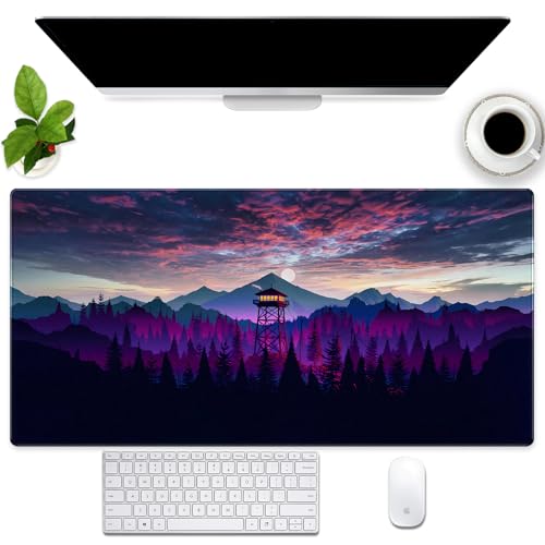 Cindasun Schreibtischunterlage, Gaming-Mauspad für den Schreibtisch, XXL-Erweiterung, große Computer-Schreibtischunterlage, Tastatur und Mauspad mit genähten Kanten, 80 x 39 cm (erweiterte XX-Large, von Cindasun