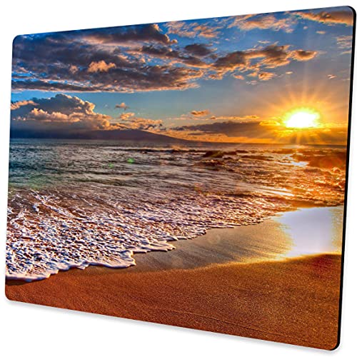 Mousepad für Computer Laptops mit Designs Kleines Mousepad für kabellose Maus Rutschfest Gummi Gaming Mäuse Pad Matte (Strand) von Cindasun