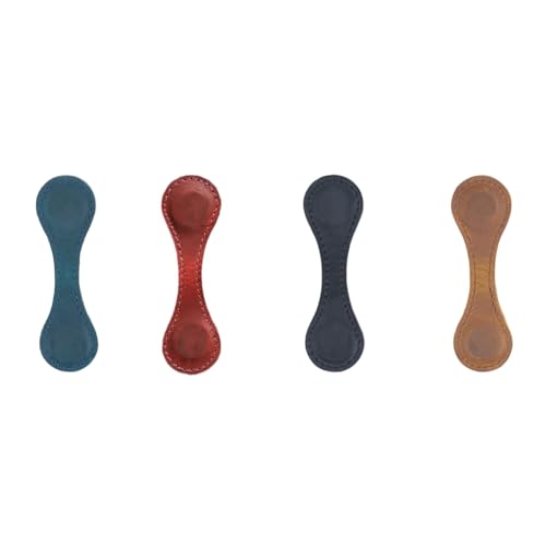 CinematicBake 4 Stk. Leder Magnet-Lesezeichen Wie Abgebildet Kuhhaut Personalisiertes Lesezeichen Aus Top-Grain-Leder mit Magnet von CinematicBake