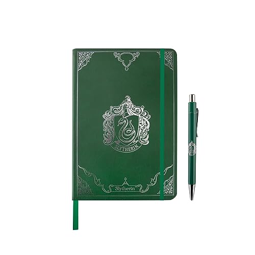 Cinereplicas Harry Potter - Deluxe Notizbuch Set Slytherin - Offizielle Lizenz von Cinereplicas
