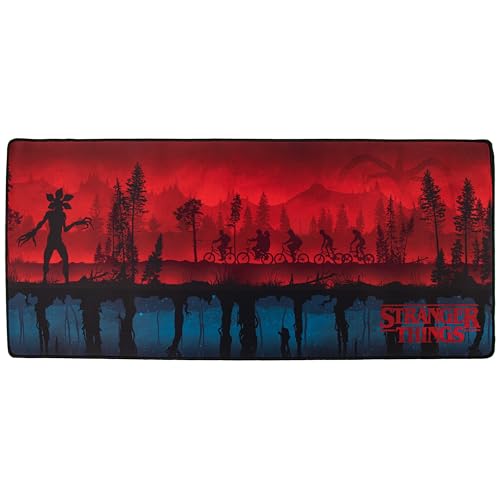 Cinereplicas Stranger Things Upside Down Schreibtischmatte, 80 x 35 cm, offizielles Lizenzprodukt von Cinereplicas