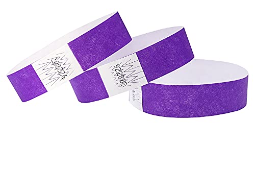 Cintapunto® - 1000 Stück Packung - 3/4" (19 mm) Tyvek Eintrittsbänder, Tyvek Bänder, Tyvek Festival Armbänder, Tyvek Armbänder, Tyvek Kontrollbänder, Tyvek Wristbands (Purple) von Cintapunto