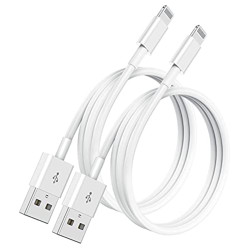 2Pack iPhone Ladekabel Original USB Lightning Kabel 1M,Apple MFi zertifiziertes Schnellladekabel für iPhone 14/13 Pro/12/11/XS/XS Max/XR/X/8/7/6/SE/iPad-Weiß von Cionum