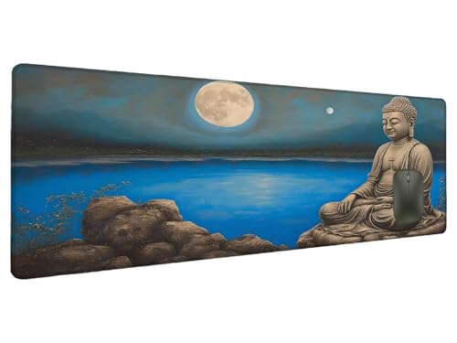 Mauspad Mond Schreibtischunterlage Zen Mousepad XXL 1500x800mm, Mauspad Gaming Groß Desk Mat PC Zubehör Schreibtisch Deko, Maus Pad Wasserdicht Rutschfeste Gummibasis Schreibtisch Schutz Office C-9 Mauspad Mond Schreibtischunterlage Zen Mousepad XXL 1500x800mm, Mauspad Gaming Groß Desk Mat PC Zubehör Schreibtisch Deko, Maus Pad Wasserdicht Rutschfeste Gummibasis Schreibtisch Schutz Office C-9 von Ciooyxee