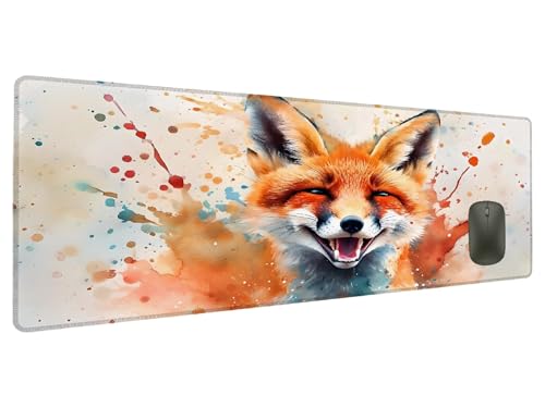 Mauspad Niedlich Schreibtischunterlage Fuchs Mousepad XXL 700x300mm, Mauspad Gaming Groß Desk Mat PC Zubehör Schreibtisch Deko, Maus Pad Wasserdicht Rutschfeste Gummibasis Schreibtisch Schutz K-2 Mauspad Niedlich Schreibtischunterlage Fuchs Mousepad XXL 700x300mm, Mauspad Gaming Groß Desk Mat PC Zubehör Schreibtisch Deko, Maus Pad Wasserdicht Rutschfeste Gummibasis Schreibtisch Schutz K-2 von Ciooyxee