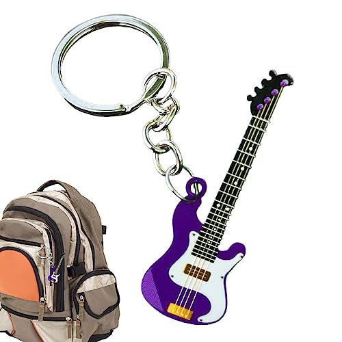 Schlüsselanhänger Gitarre, Edelstahl Musik Schlüsselanhänger Rucksack Dekoration – Musik Schlüsselanhänger Gitarre Ornament Instrument Schlüsselanhänger Mini für Gitarre Jungen Mädchen Cipliko von Cipliko