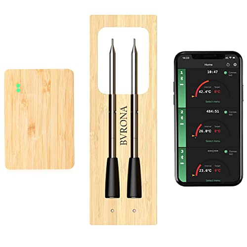 Bluetooth Meat Thermometer Kabellos Grill Fleischthermometer,Smart Meat Thermometer Sofortiges Auslesen und Wiederaufladbares Digital Küchenthermometer für Küche Grillen BBQ Bluetooth Meat Thermometer Kabellos Grill Fleischthermometer,Smart Meat Thermometer Sofortiges Auslesen und Wiederaufladbares Digital Küchenthermometer für Küche Grillen BBQ von CirSureas
