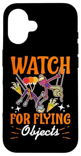Zirkus für Kinder: Achten Sie auf fliegende Objekte Hülle für iPhone 16 von Circus Clown Artist Designs For Kids