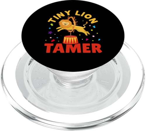 Zirkus: Tiny Lion Tamer PopSockets PopGrip für MagSafe Zirkus: Tiny Lion Tamer PopSockets PopGrip für MagSafe von Circus Clown Artist Designs For Kids