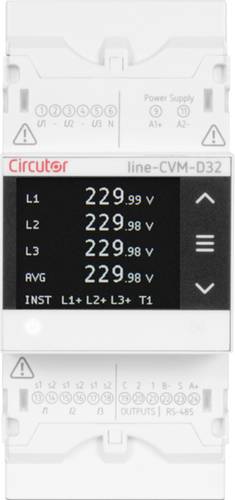 Circutor Line-CVM-D32 Digitales Hutschienenmessgerät von Circutor