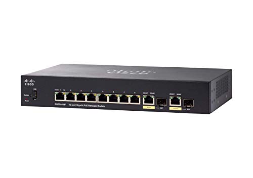 Cisco SG350-10P Gigabit-PoE-Managed Switch mit 10 Ports (SG350-10P-K9-EU) von Cisco Systems