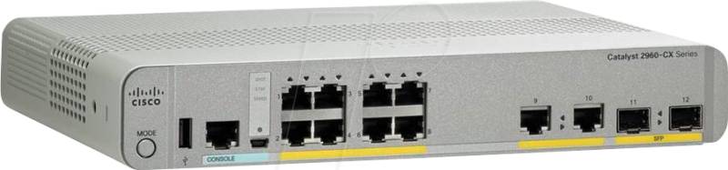 CISCO 296CX8TCL - Switch, 12-Port, Gigabit Ethernet, SFP von Cisco