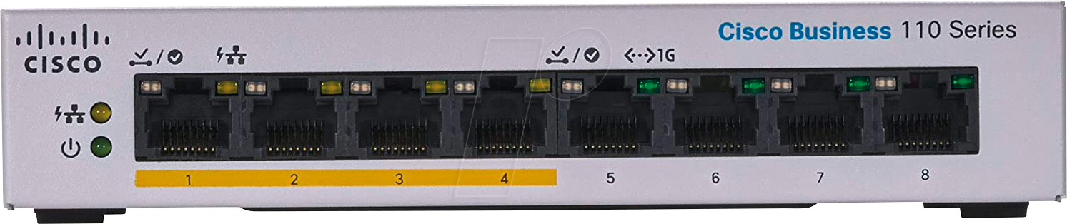 CISCO CBS1108PPD - Switch, 8-Port, Gigabit Ethernet, PoE von Cisco