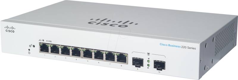 CISCO CBS2208FPE - Switch, 10-Port, Gigabit Ethernet, PoE+, SFP von Cisco