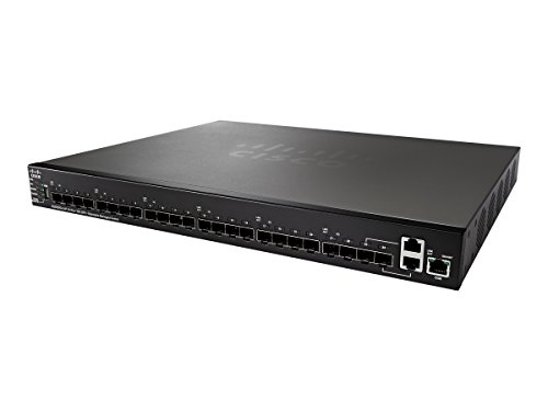 CISCO SG550XG-24T Stackable Managed Switch, 24x 10Gigabit 10GBase-T, 2x 10Gigabit SFP+(combo with 10GBase-T), 1xGigabit management von Cisco