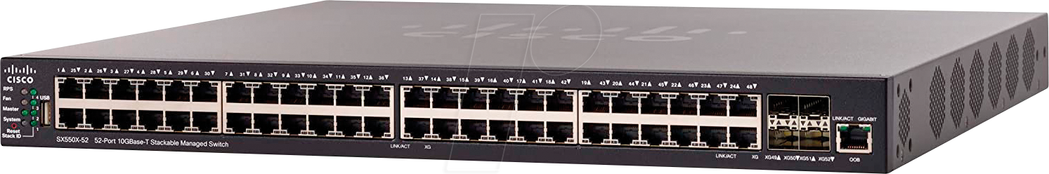 CISCO SX550X-52 - Switch, 52-Port, 10 Gigabit Ethernet, SFP+ von Cisco