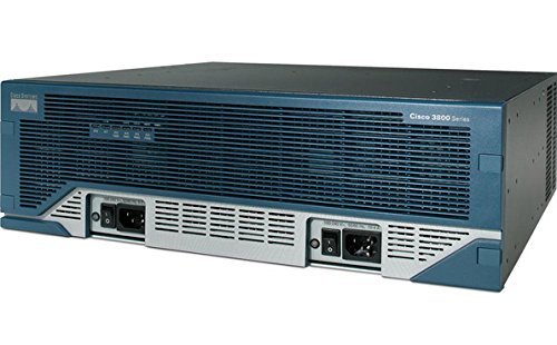 Cisco 3845 - Kabelrouter (10,100,1000 Mbit/s, G.711,G.723.1,G.726,G.728,G.729,G.729a, 128-bit AES,192-bit AES,256-bit AES,3DES,DES, Cisco IOS, Blau, Edelstahl, 3U) von Cisco