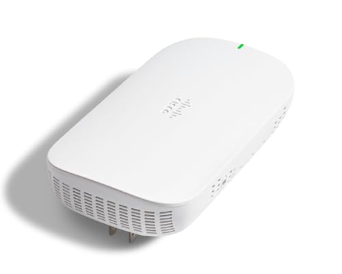 Cisco Business 151AXM Wi-Fi 6 2x2 Mesh Extender – Wandsteckdose, 3 Jahre Hardware-Schutz (CBW151AXM-B-NA) | benötigt Cisco Business 150AX Zugangspunkte von Cisco