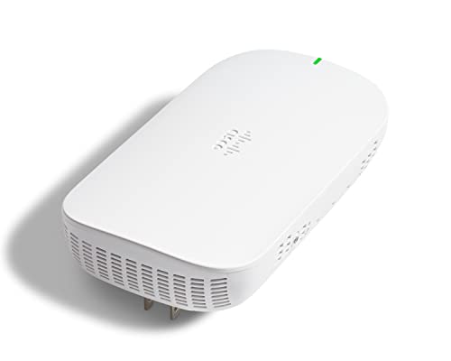 Cisco Business 151AXM Wi-Fi 6 2x2 Mesh-Extender – Wandsteckdose, 3 Jahre Hardwareschutz (CBW151AXM-B-NA) | Erfordert Cisco Business 150AX Access Points von Cisco