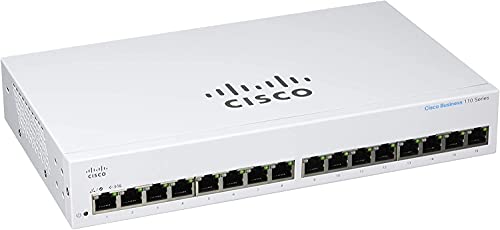 Cisco Business CBS110-16T-D Switch (16 Port GE), unbewaltet, lebenslanger Schutz (CBS110-16T-D) von Cisco