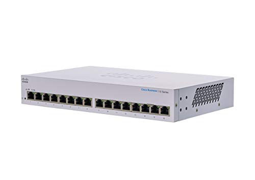 Cisco Business CBS110-16T-D Unmanaged Switch | 16﻿ GE-Ports | Begrenzter Lebenszeitschutz (CBS110-16T-D) von Cisco